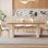 Solid wood oak rectangular dining table