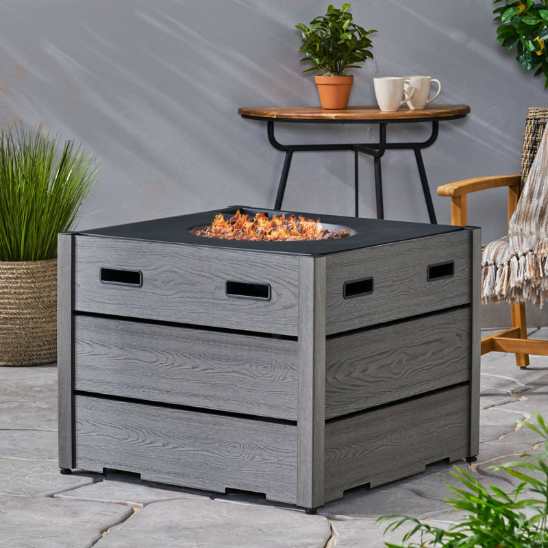 SQUARE WPC FIRE PIT BASE(Only Base), Gray