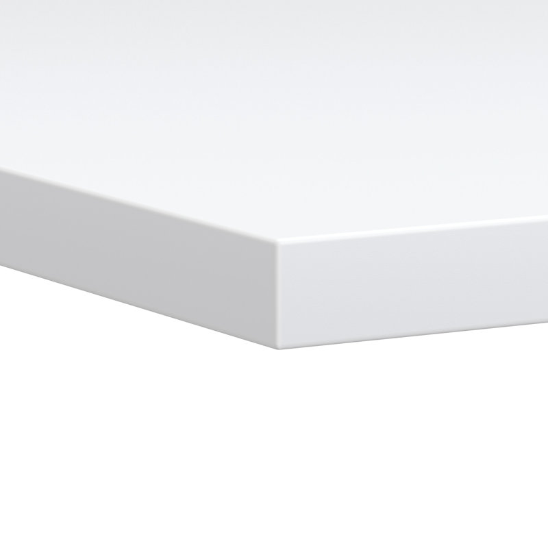 HON Coze Worksurface with Coordinate Height Adjustable Base, Designer White/Black, 36" H x 48" W x 24" D