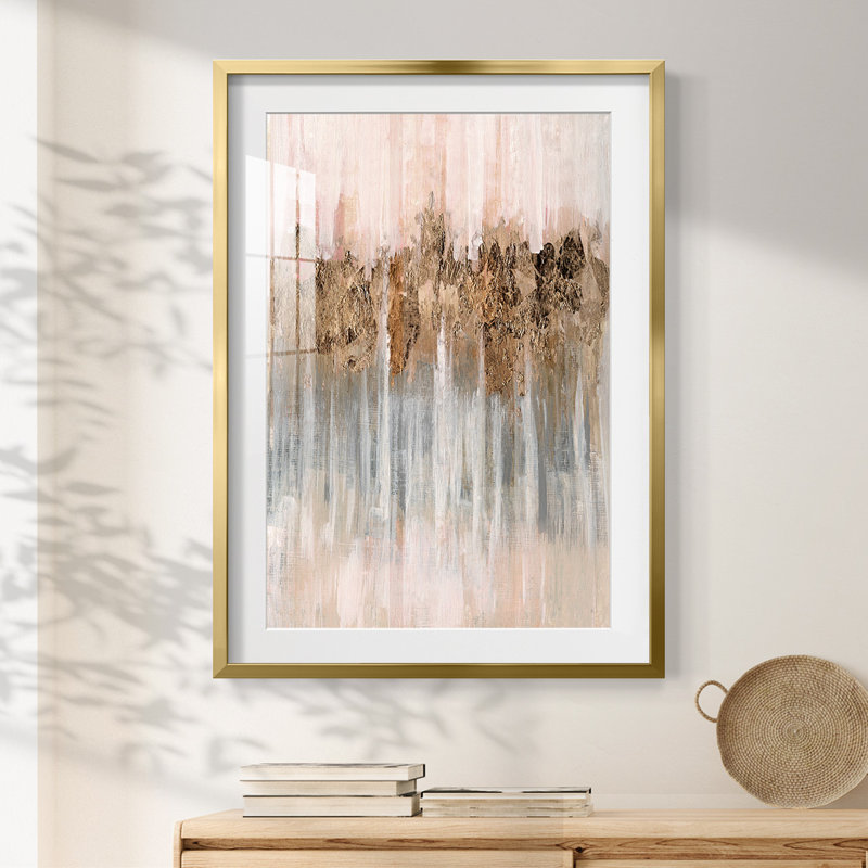 Printemps ombres - impression encadrée, H 25,5 po x l 17,5 po, Doré
