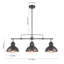 Essence 3-Light Industrial Kitchen Island Pendant Lighting Fixture Linear Chandelier-1700938410