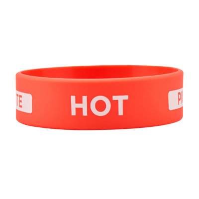 Bande d'identification en silicone pour restaurant 10 pièces 2,75 pouces lavable au lave-vaisselle, bande rouge vif anti-dérapant pour étiqueter les condiments dans les restaurants, les camions de nourriture