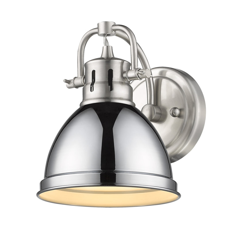 Applique murale 1 lumière pour salle de bain Calico, Étain, Chrome