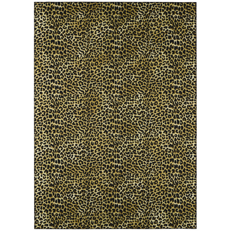 Tapis brun tissé à la machine Preciliano, Rectangle 5 pi x 7 pi 6 po