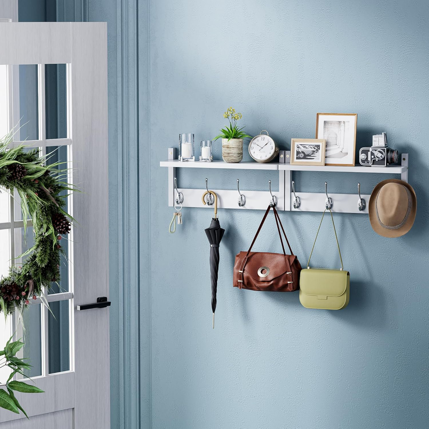 Frontier Grain Pack Wall Mounted Coat Rack With Storage Shelf