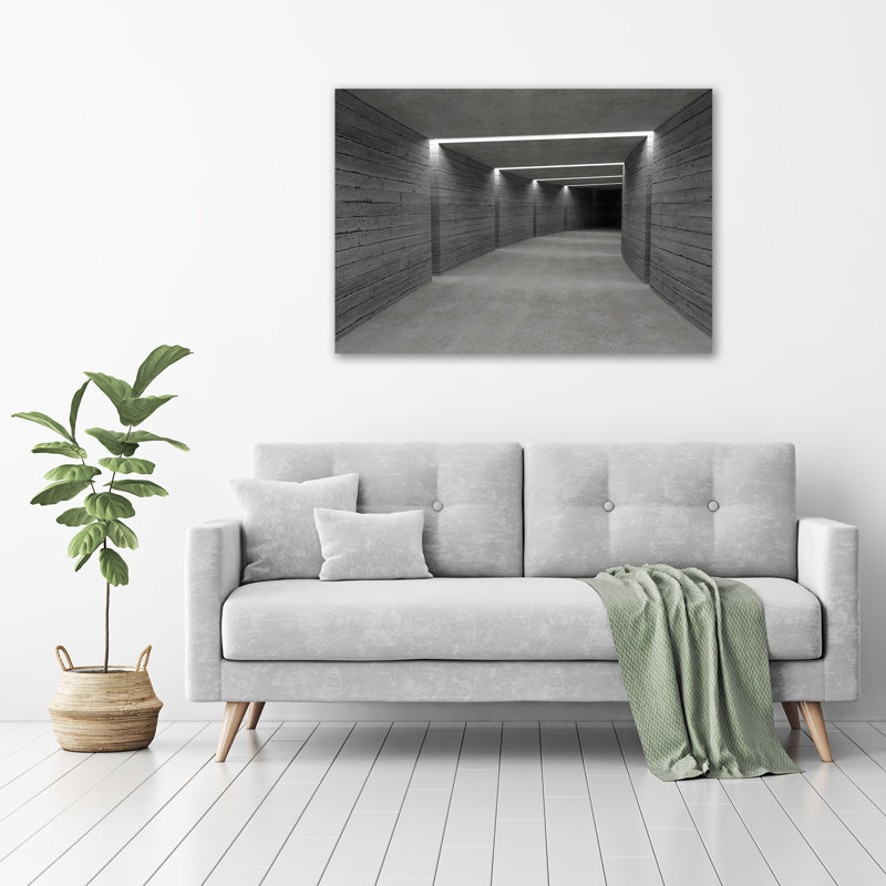Concrete Tunnel - Wrapped Canvas Print