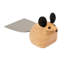 Rubberwood & Stainless Steel Cheese Knives With Mouse Shaped Handles
