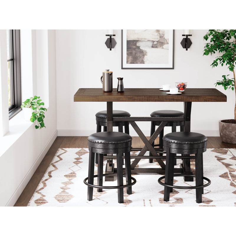 Valebeck Counter Height Dining Table and 4 Barstools