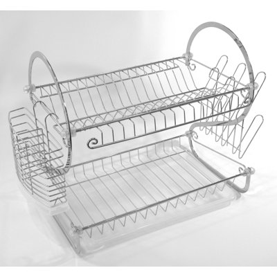 Stainless Steel Two Tier Dish Rack