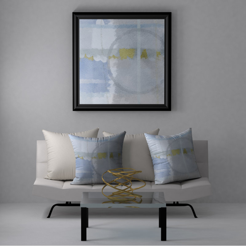 Abstract Throw Pillow, 20" H x 20" W