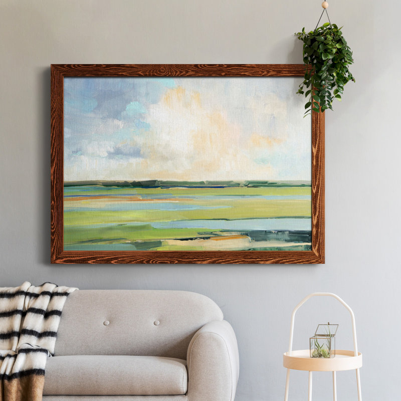 Pastel Horizon I - peinture sur toile encadrée, H 31,5 po x l 23,5 po x P 1,5 po, Érable