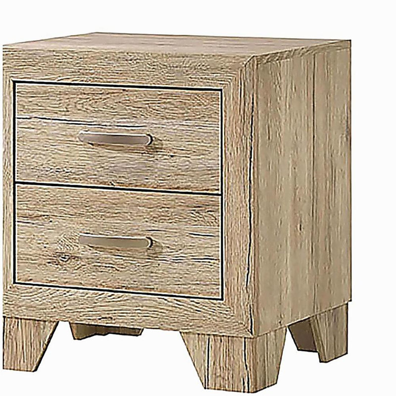Table de chevet 2 tiroirs Natural