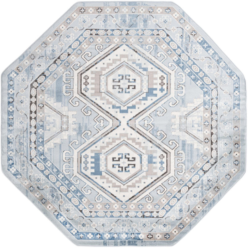 Abstract Indoor Rug, Octagon 7'10"