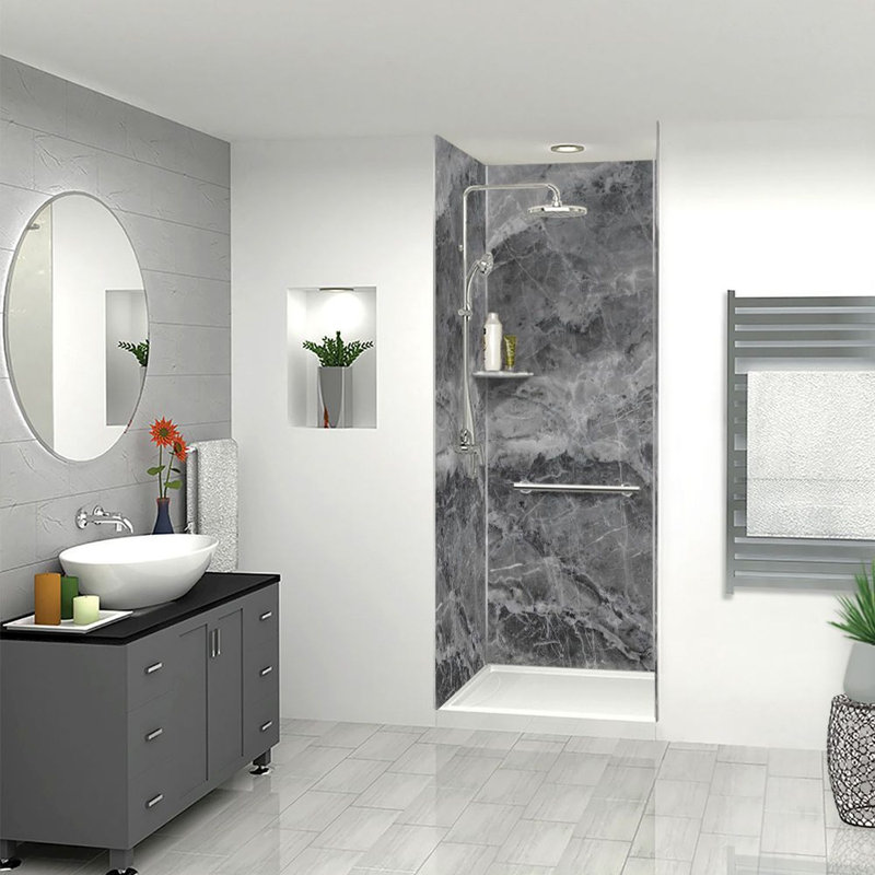 Mur Titan, Gris Maelstrom brillant, H 96 po x l 39 po x P 39 po