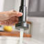 Purifier Kitchen Faucet Drinking Water Faucet With Roll Up Dish Drying Rack, Pull Down Water Filter Kitchen Sink Faucets