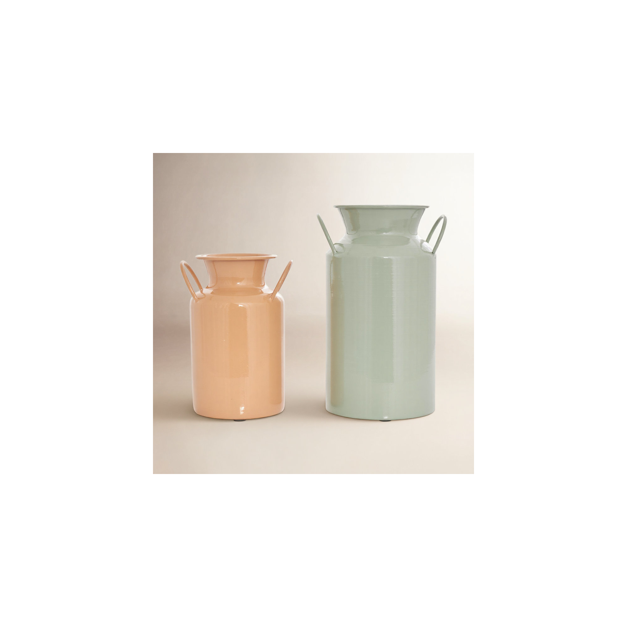 Hays Metal Table Vase, Pink/Blue, Medium