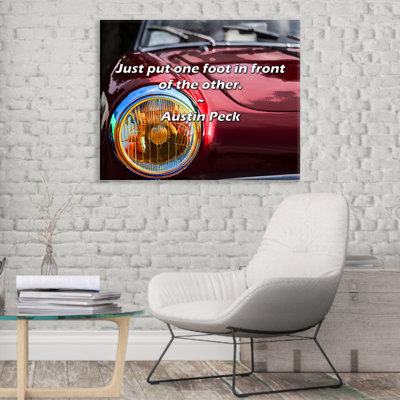 Artsy Quote "Just put one foot in front of the other." By Austin Peck Gallery Wrapped Canvas