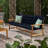 Swing Cushions 2-3 Seater Replacement, Outdoor Thicken 4" Porch Swing Cushions, Waterproof Bench Cushion With Backrest, Backyard Garden Furniture Porch Swing Cushions-121478428-122583358