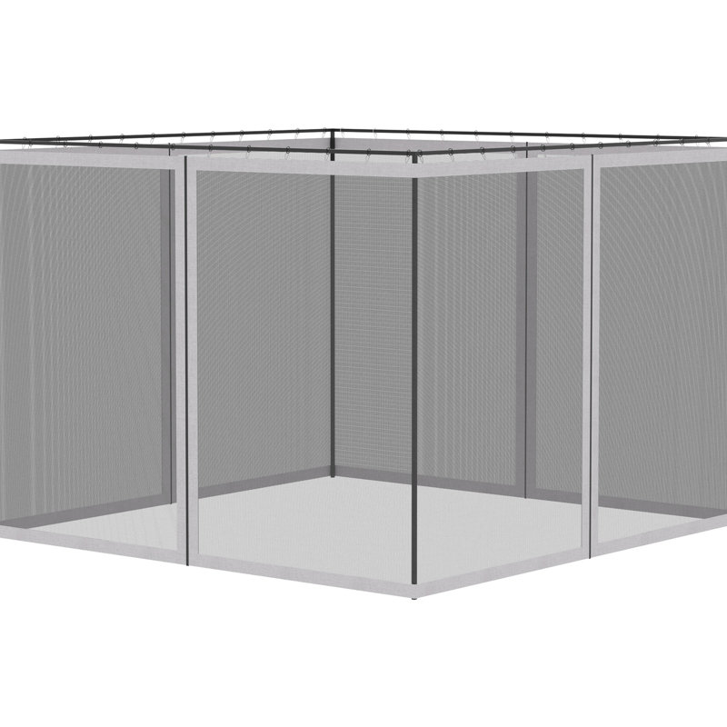 Filet de remplacement pour pavillon de jardin 10 pi x 13 pi, blanc. Gardes à ailes de débris. Méthode d'installation simple. Convient à différentes versions de 10 pi x 13 pi. Composé