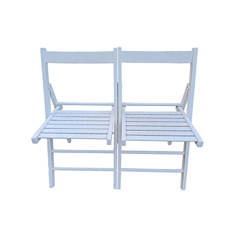 Ensemble de 2 chaises pliantes en bois