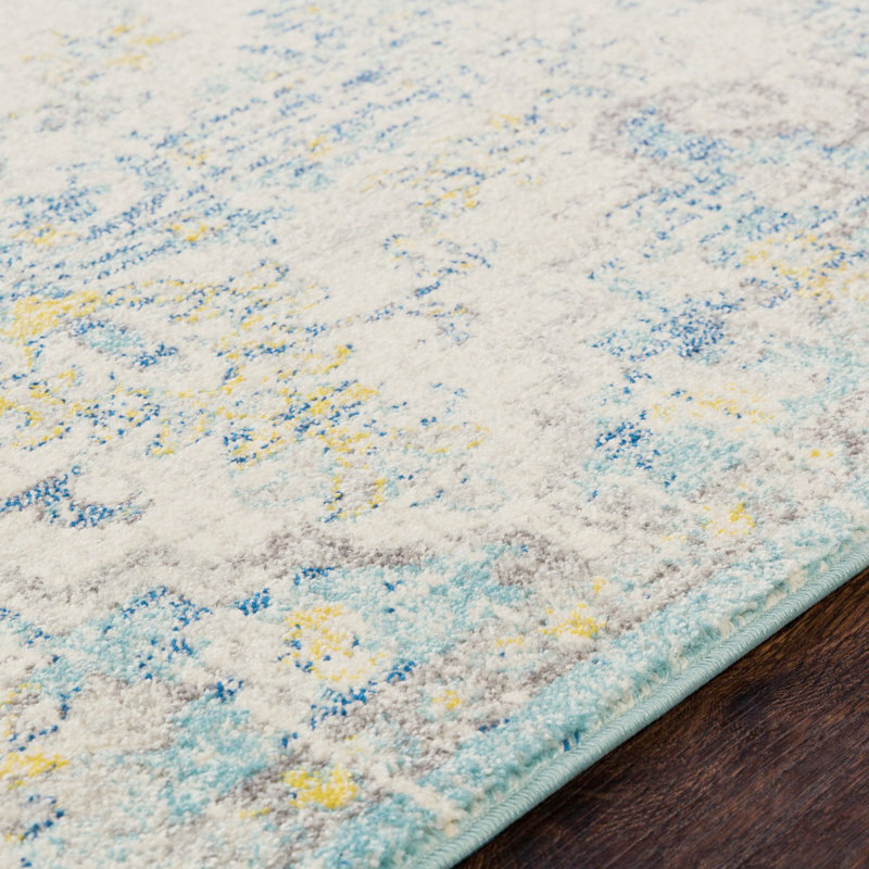 Beyanka Floral Machine Tufted Area Rug, Rectangle 60 x 90 cm