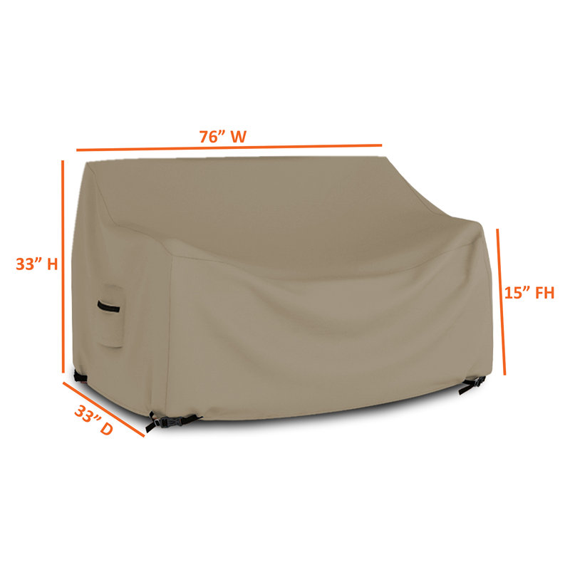 High Density Multipurpose Waterproof Outdoor Loveseat Bench Cover,Patio Louange 3-Seat Deep Bench Cover