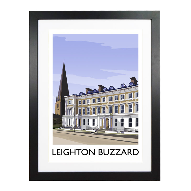 Leighton Buzzard Portrait - Print, Black Framed, 40cm H x 30cm W x 3cm D