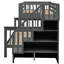 Lit superposé simple avec lit gigogne simple, boîtes de rangement, garde-corps, zones de taille de pièce de chambre grise, à utiliser-1886672549