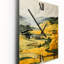 Horloge murale jaune et vert-99630127