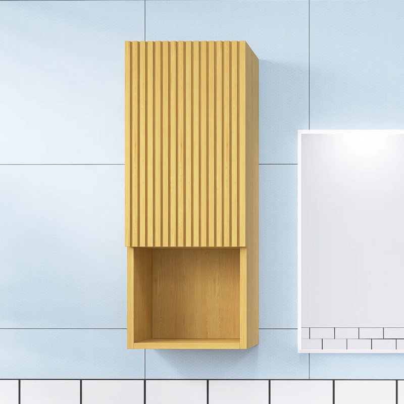 14 po X P 12 po P 35 po Armoire à linge en contreplaqué de chêne clair H