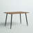 47" Rectangular Frame Walnut Wood Grain Dining Tables