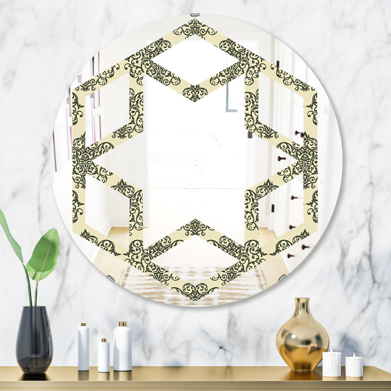 Miroir mural Hexagon Star, 23,6 po x 23,6 po, Motif abstrait III