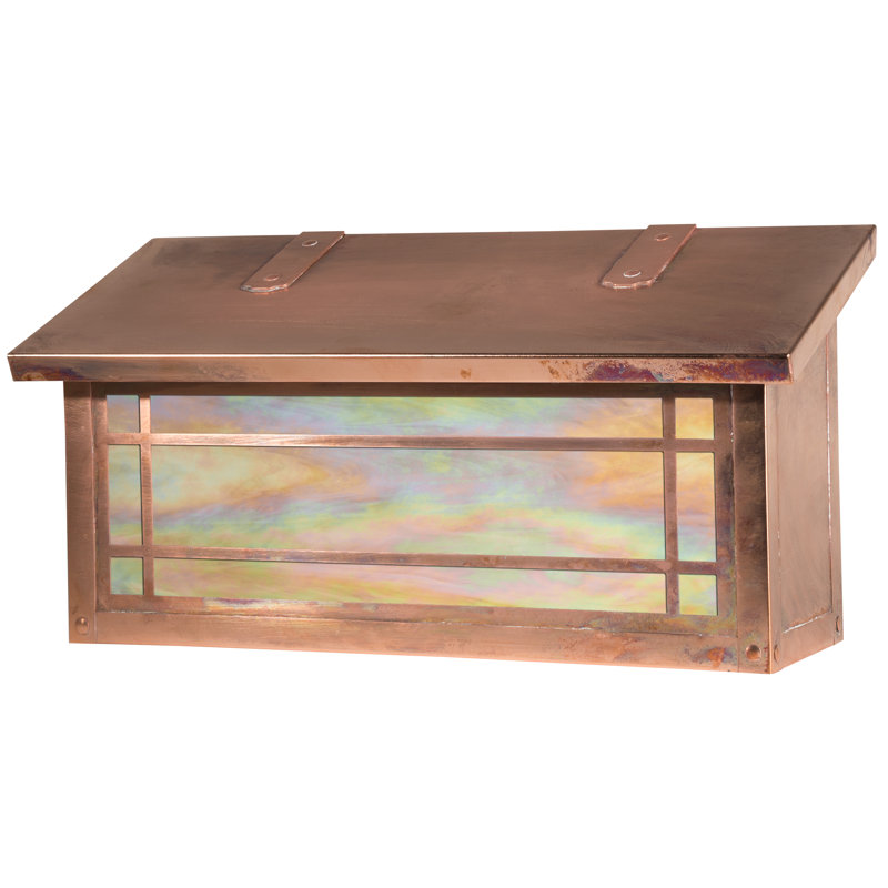 Summit Brass Wall Mounted Mailbox, New Verde, Gold Iridescent