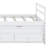 Twin Size Bed Guest Bed With Trundle And 3 Storage Drawers, Platform Bed With Headboard & Footboard-411443796