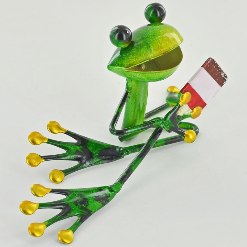 Judsonia Frog Weather Resistant Metal Garden Statue