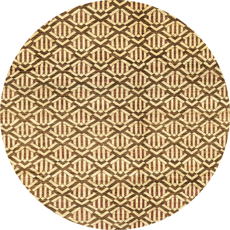 Abstract Indoor Rug, Round 6'