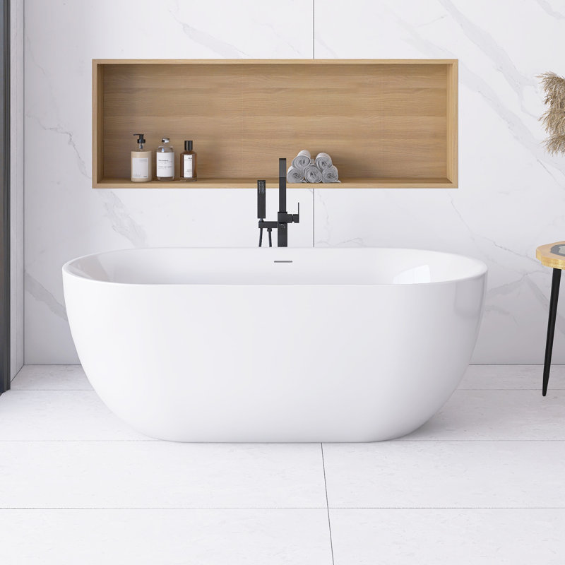 67'' x 31'' Freestanding Soaking Acrylic Bathtub