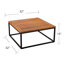 Ensemble de canapé d'extérieur et de table basse en bois d'acacia massif pour 3 personnes Horsforth 
