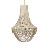 Small Leather Fringe Chandelier