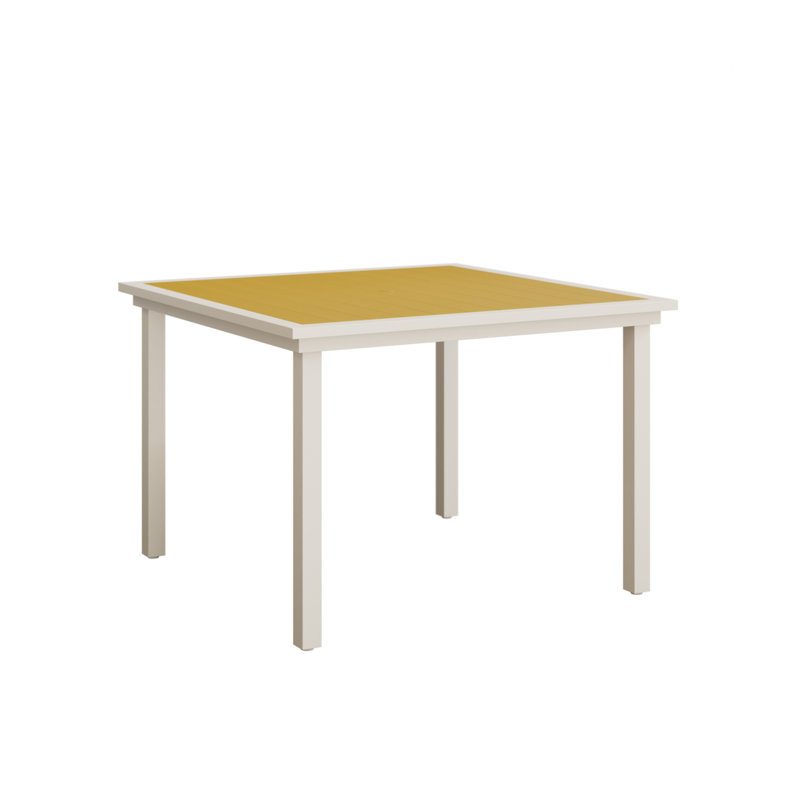 Table de salle à manger carrée de 44 po Berlin, Jaune soleil levant