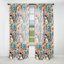 Motif botanique pastel arc-en-ciel I - Rideau bohémien - Velours obscurcissant - 1 panneau-107561702