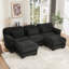 Canapé modulaire surdimensionné en U surdimensionné, canapé 3 places avec 2 repose-pieds, coussins de siège épais et confortables-133328978
