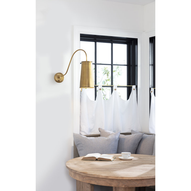 Hattie 1 - Light Armed Sconce, Natural Brass