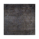 Overdyed One-of-a-Kind 8' 1" X 8' 1" Hand Knotted Area Rug