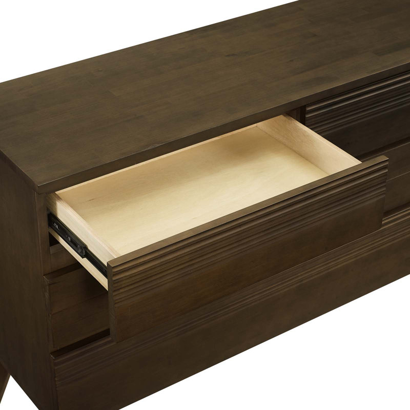 Everly 23.5" Walnut Wood Mid-Century Modern Nightstand