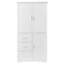 Armoire de rangement haute et large avec portes pour salle de bain / bureau, trois tiroirs, blanc