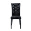 Ensemble de chaises de salle à manger élégantes noires en cuir de style rétro pour la maison