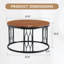 Table basse rustique industrielle avec structure en métal robuste