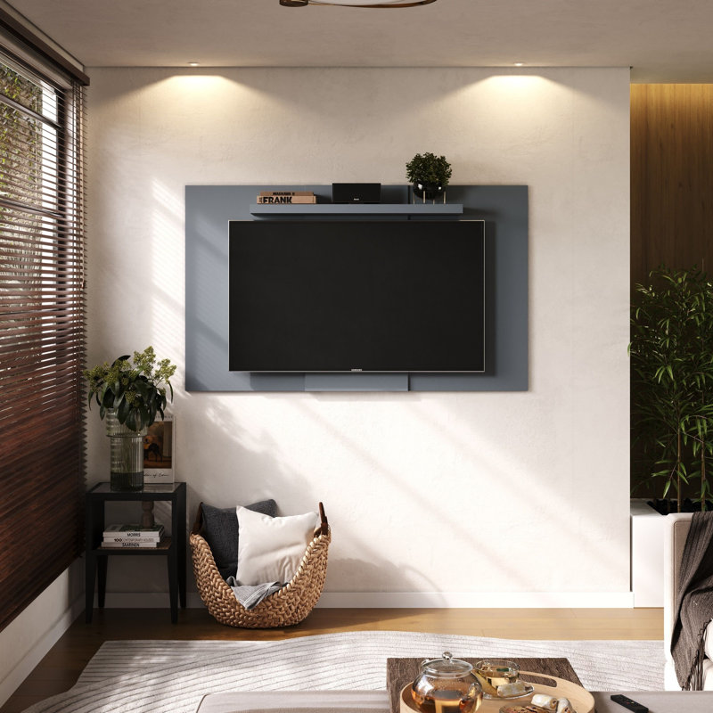 Lakyria Wall Mounted TV Panel for TVs up to 50", Slate Grey