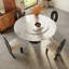 Table de salle à manger ronde à piédestal moderne avec plateau tournant et table de pierre durable Jacquetta-1533380402-1533380401